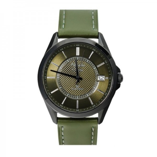 Alexandre Christie AC 8649 Black Green Leather Man MDLIPGN